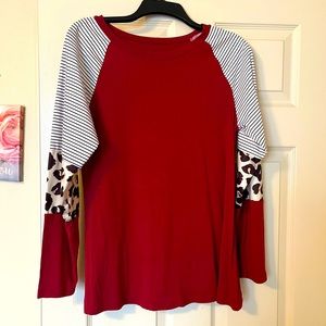Striped, Leopard Top